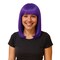 6 Pack Bulk Purple Long Bob Wig Spirit, School, & Halloween Fun